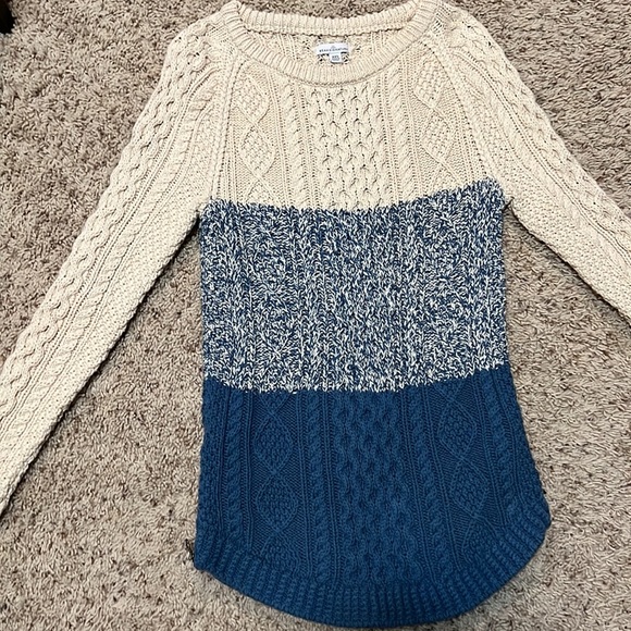 BNWOT LLBean Signature beautiful colorblock tunic sweater - women’s XXS! - Picture 1 of 6